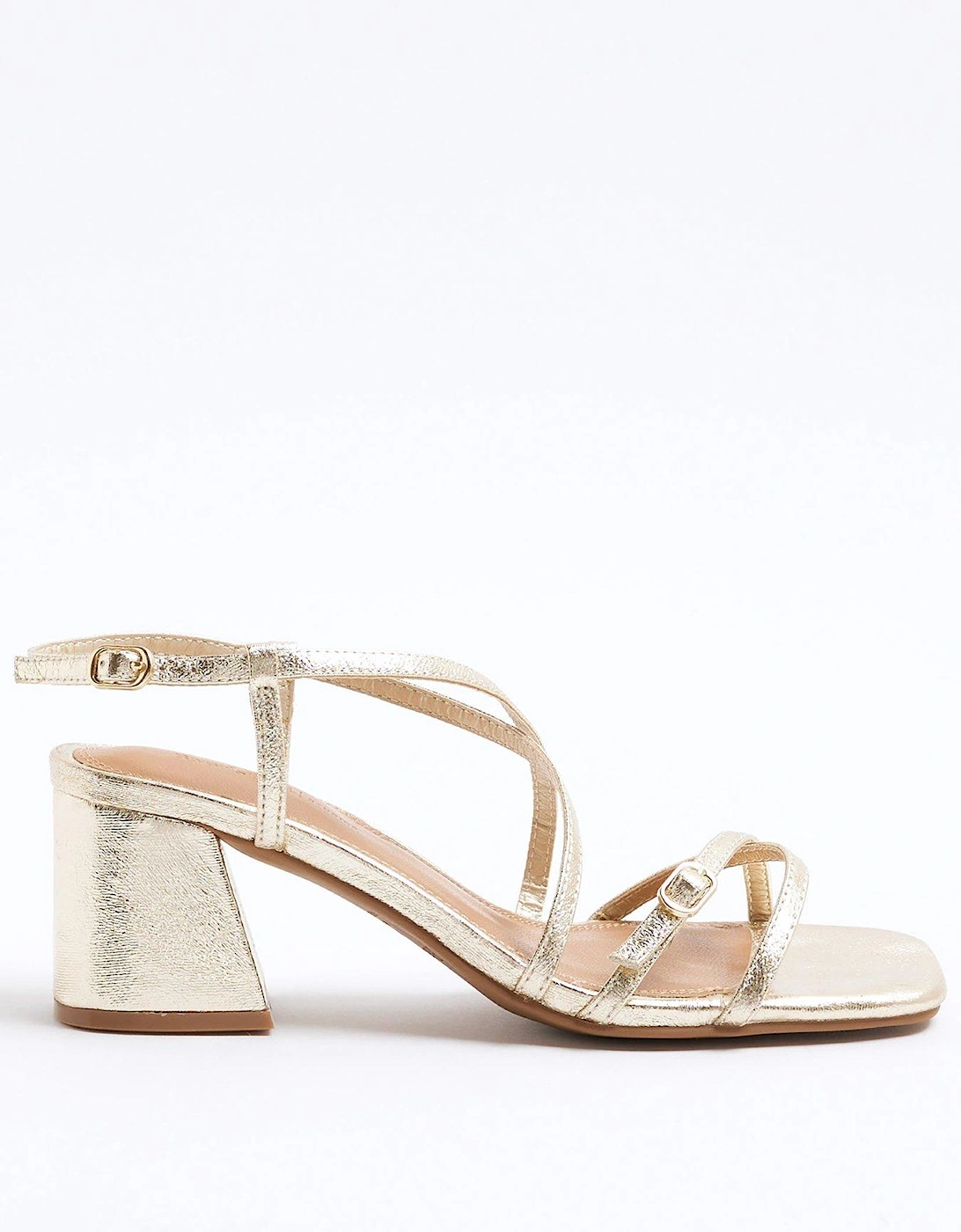 Strappy Block Heel Sandal - Gold, 2 of 1