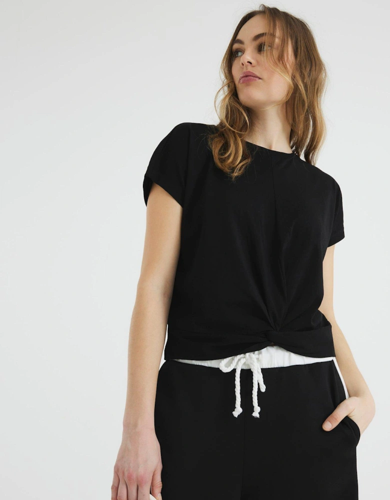 Twist Front Tee - Black