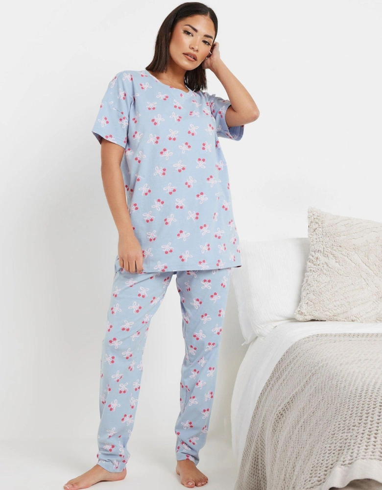 Cherry Bows Tapered Pj Set