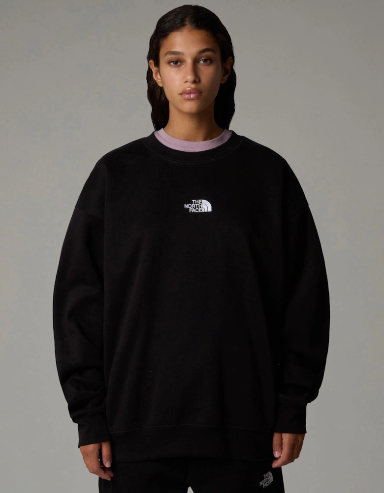 Women's Essential Oversize Crew - Black