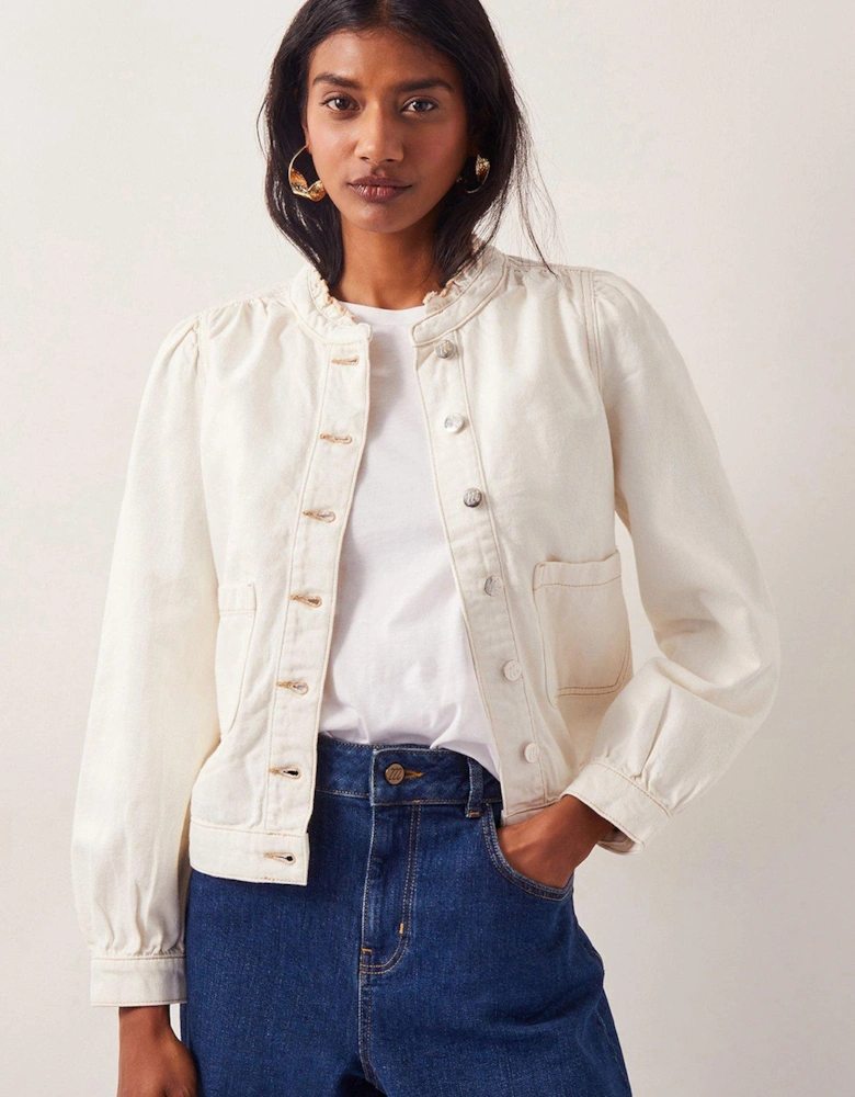 Louisa Frill Jacket - Ecru