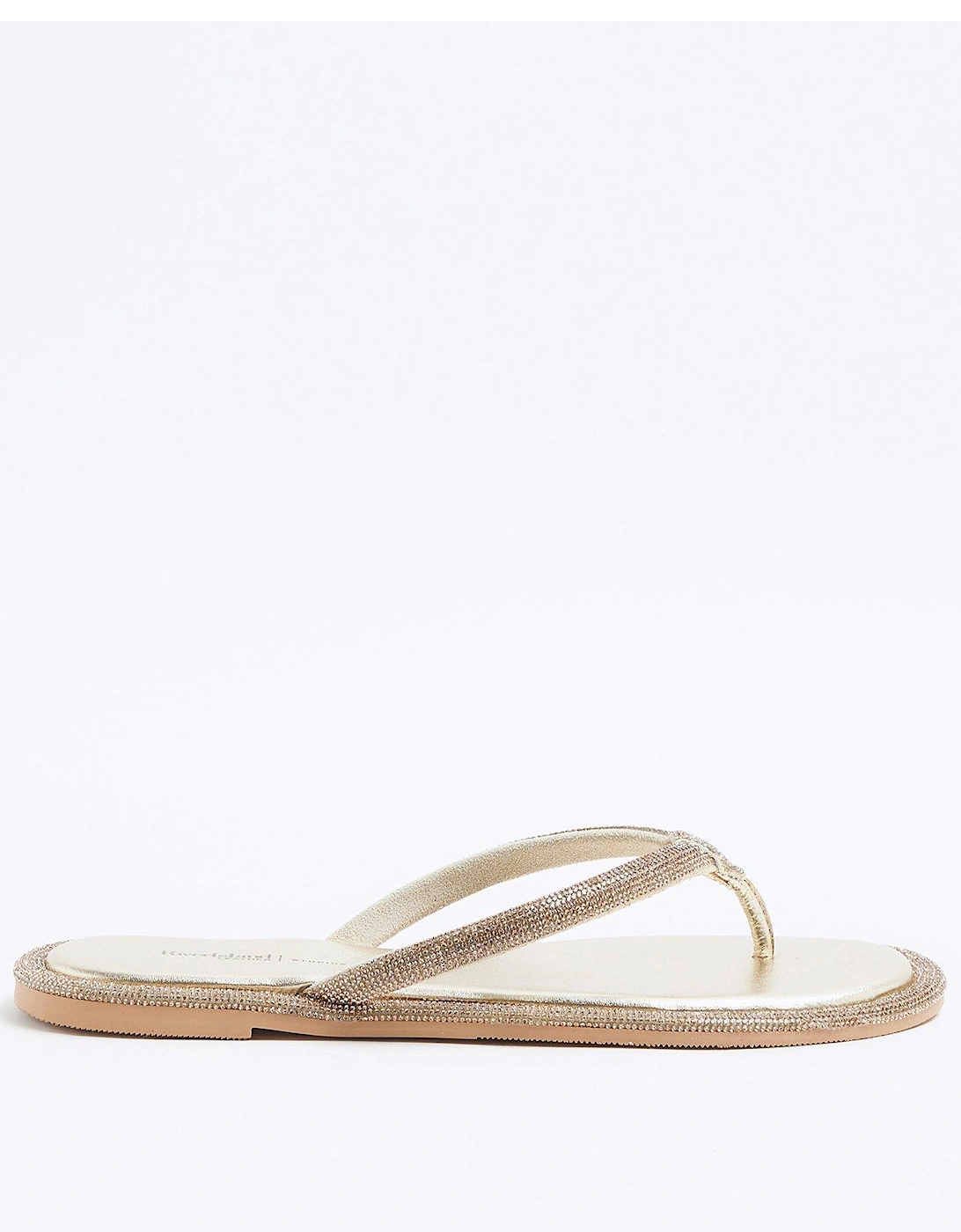 Toe Thong Embellished Sandal - Gold, 2 of 1