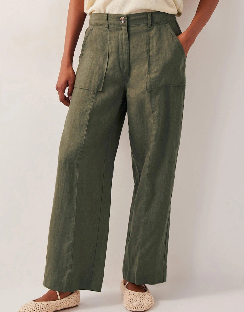 Jolie Linen Trouser - Khaki