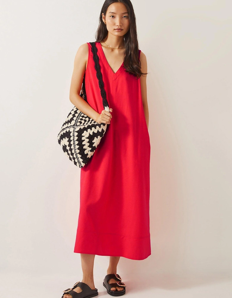 Britt A Line Dress - Coral