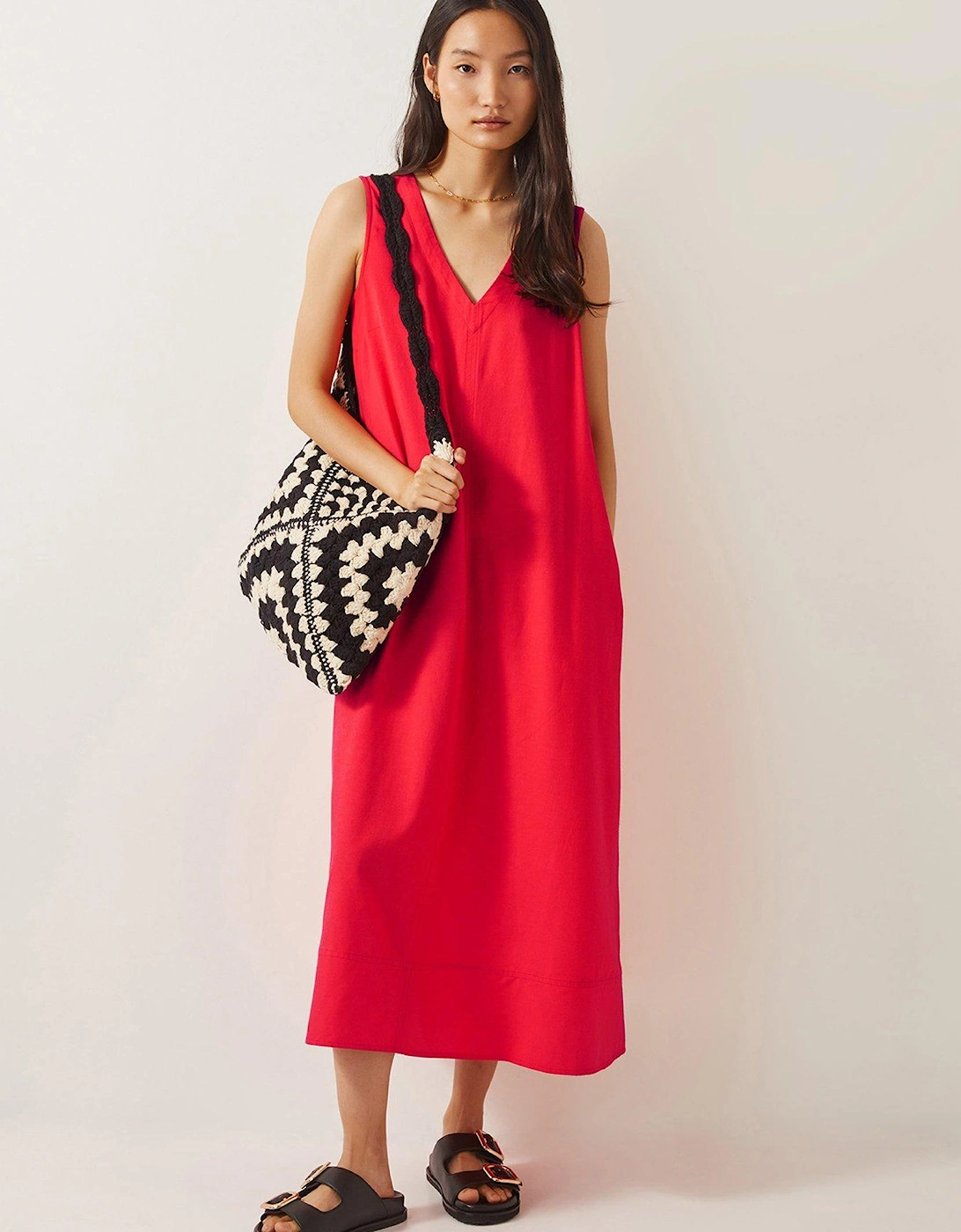 Britt A Line Dress - Coral, 2 of 1