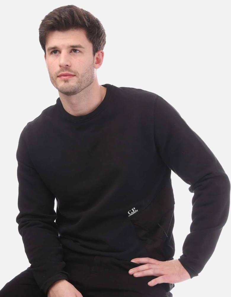 Diagonal Fleece Crewneck Sweatshirt