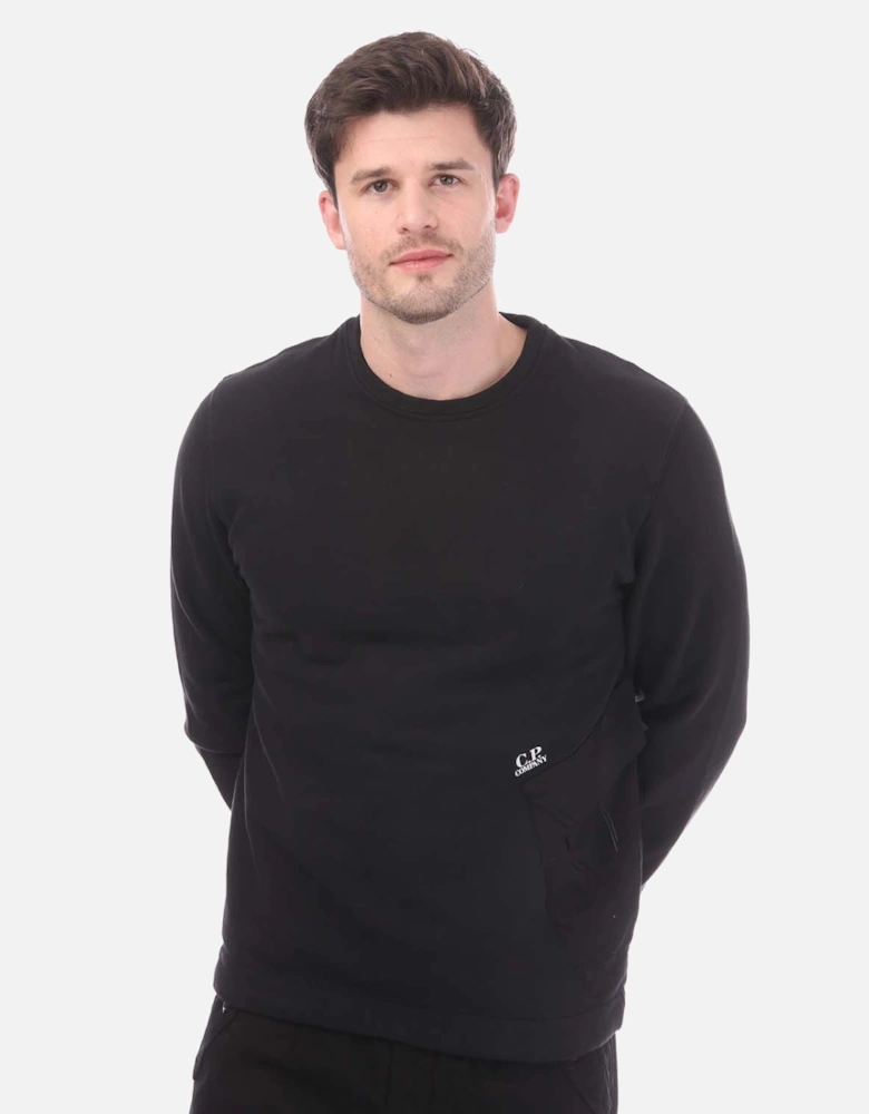 Diagonal Fleece Crewneck Sweatshirt