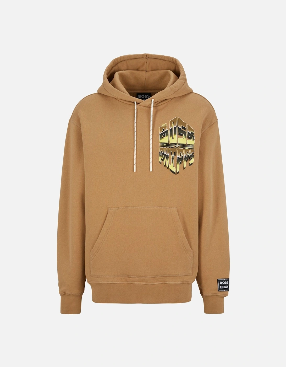 Hugo Boss Men's Sawatch Hooded Sweatshirt - Cream - Size: 40