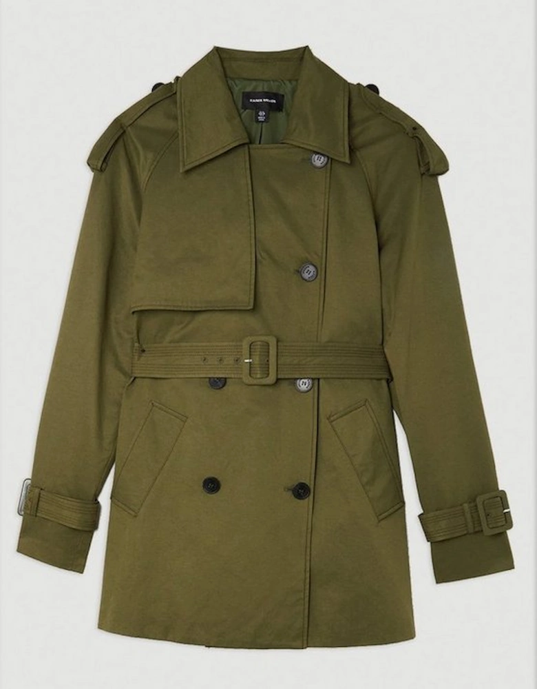 Belted Short Trench Coat