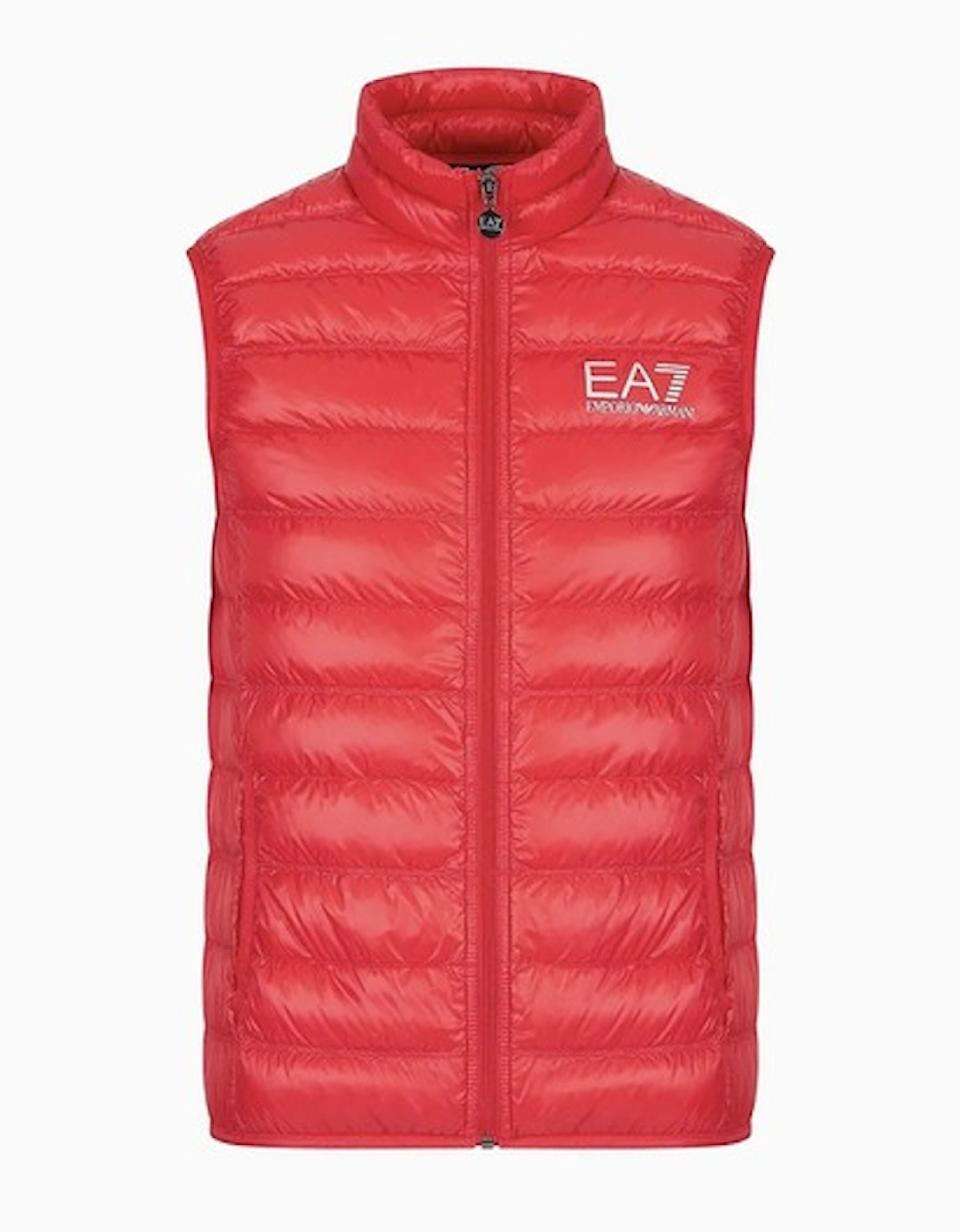 Ea7 Men's Red Packable Core Logo Gilet  Regular/40 Large