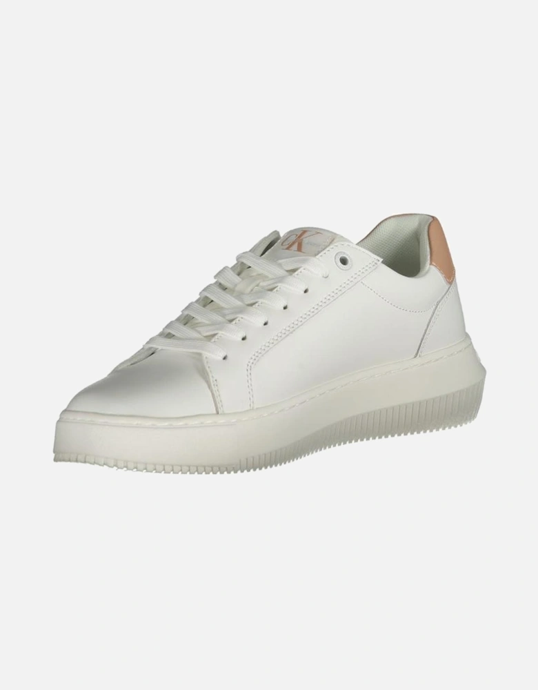 Leather Platform Ankle Boots Women - White Sneakers