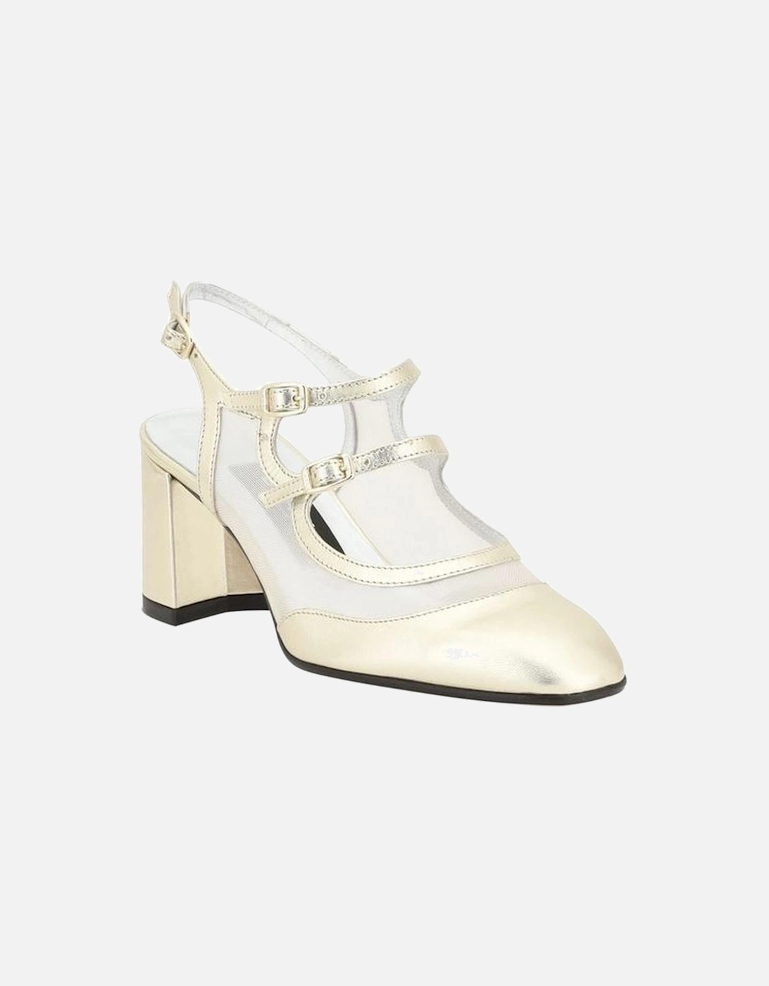 Bananight Leather Pumps with Adjustable Straps Women - Gold