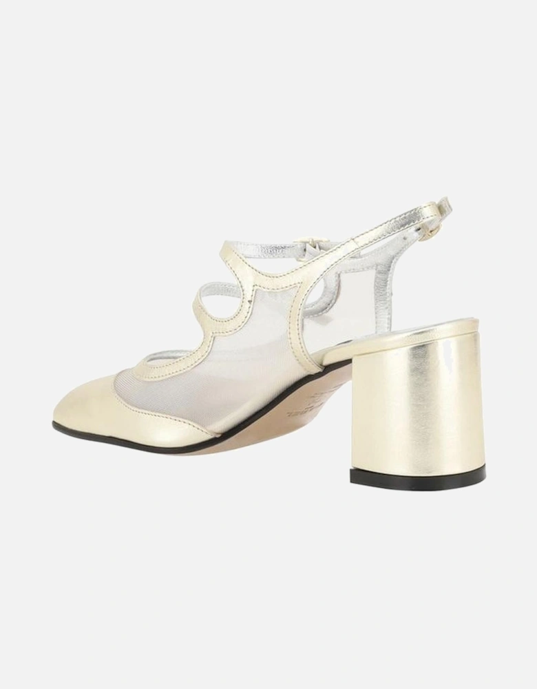 Bananight Leather Pumps with Adjustable Straps Women - Gold