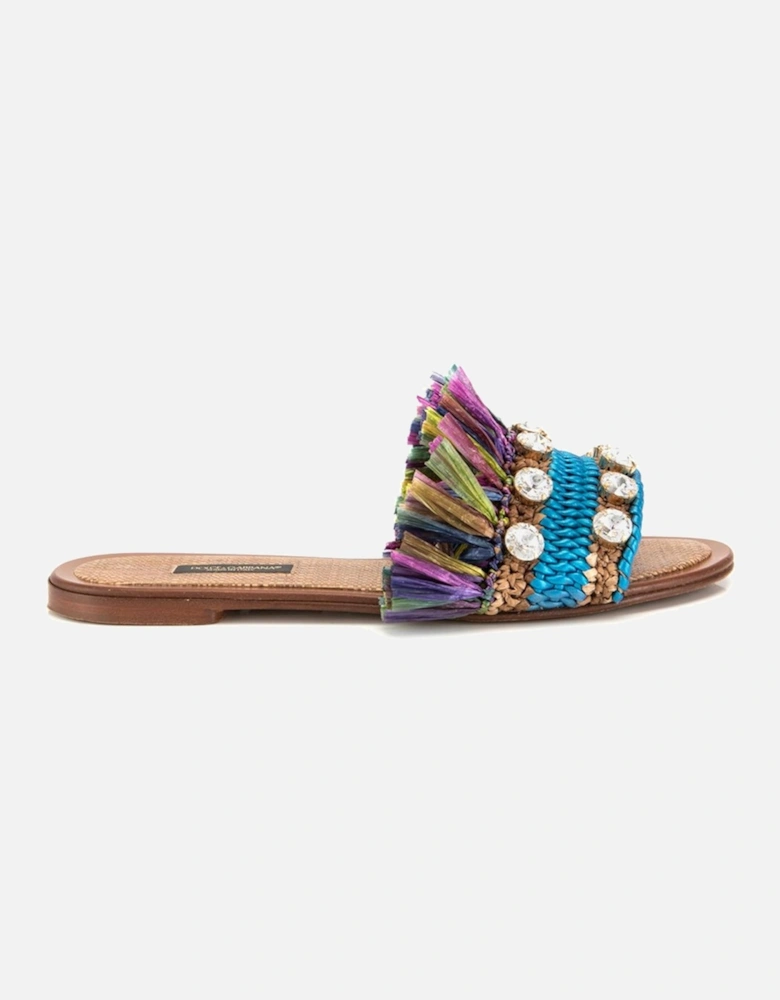 Multicolor Leather Di Lambskin Sandal Women