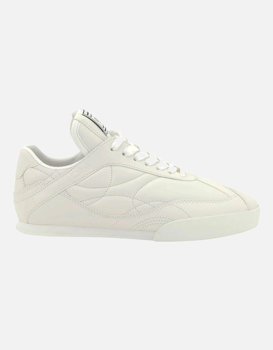 Leather Kick Lace-Up Sneakers with Logo Patch Women - White, 5 of 4