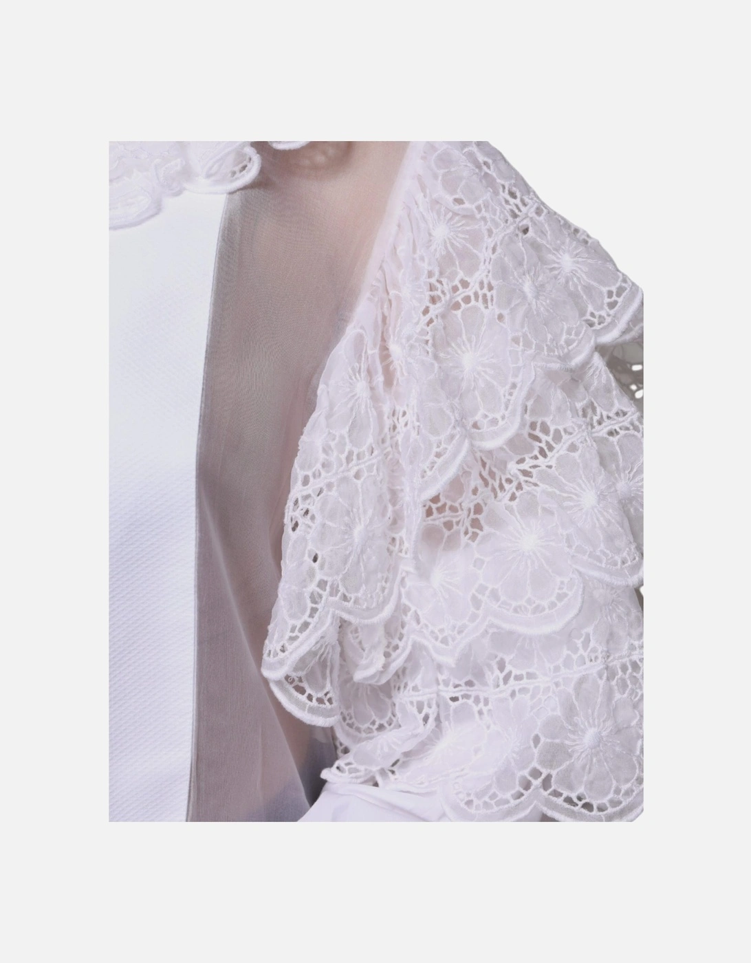 Long Sleeve Cotton Silk Collared Blouse Top Women - White T-Shirts
