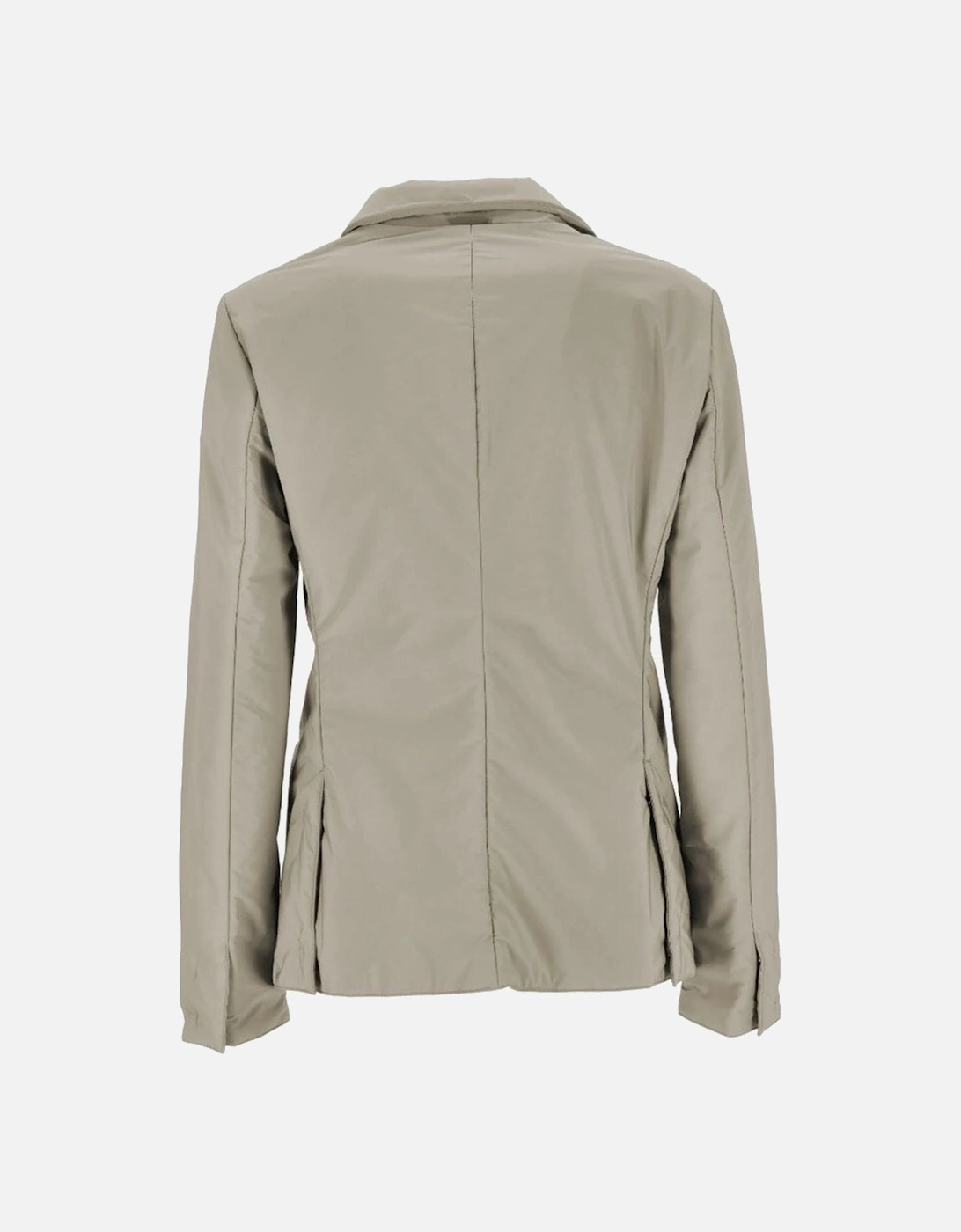 Water-Repellent Jacket with Snap Closure and Pockets Women - Beige