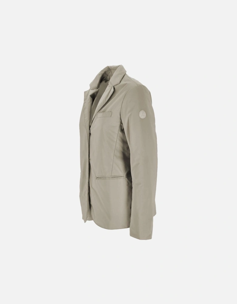 Water-Repellent Jacket with Snap Closure and Pockets Women - Beige