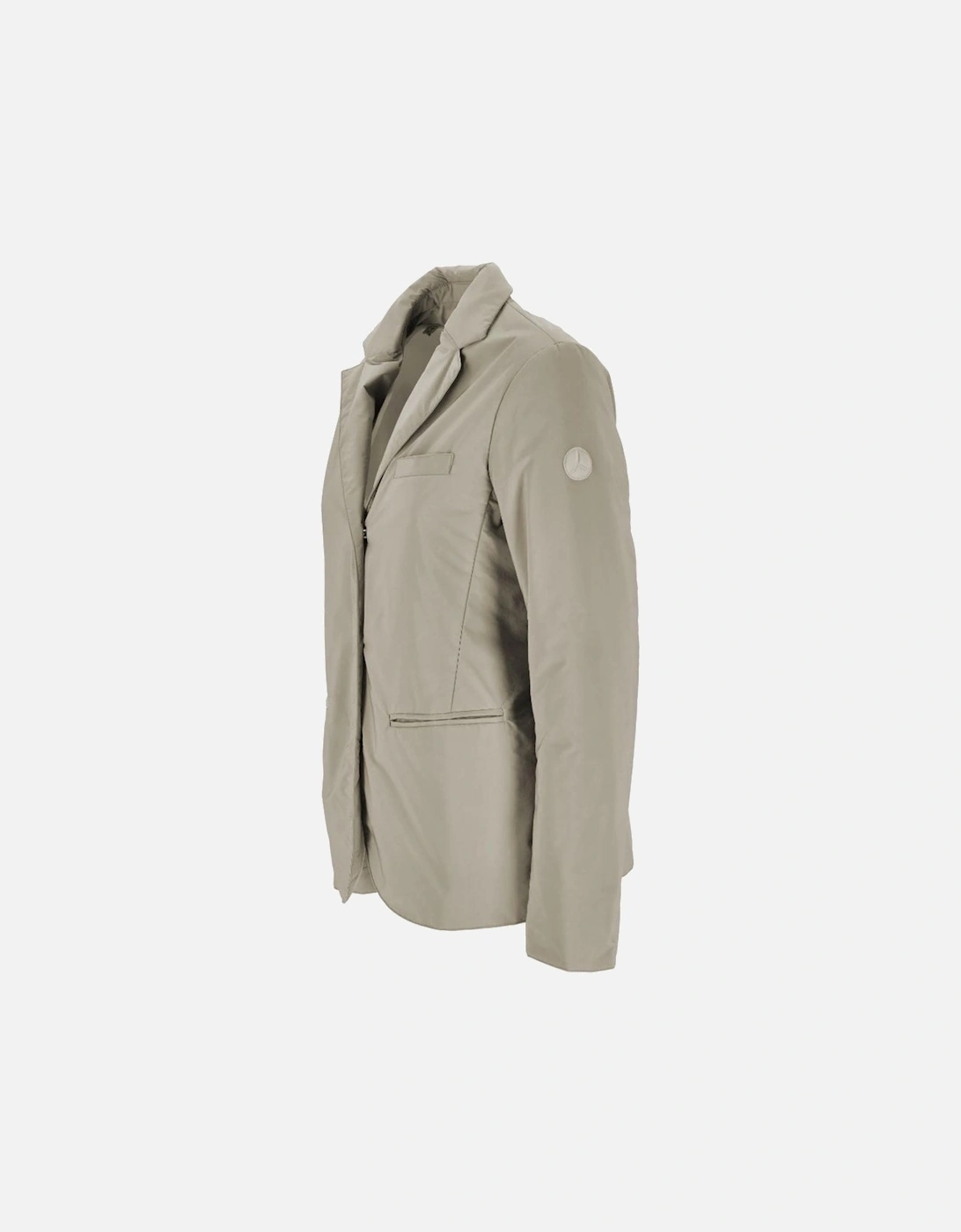 Water-Repellent Jacket with Snap Closure and Pockets Women - Beige
