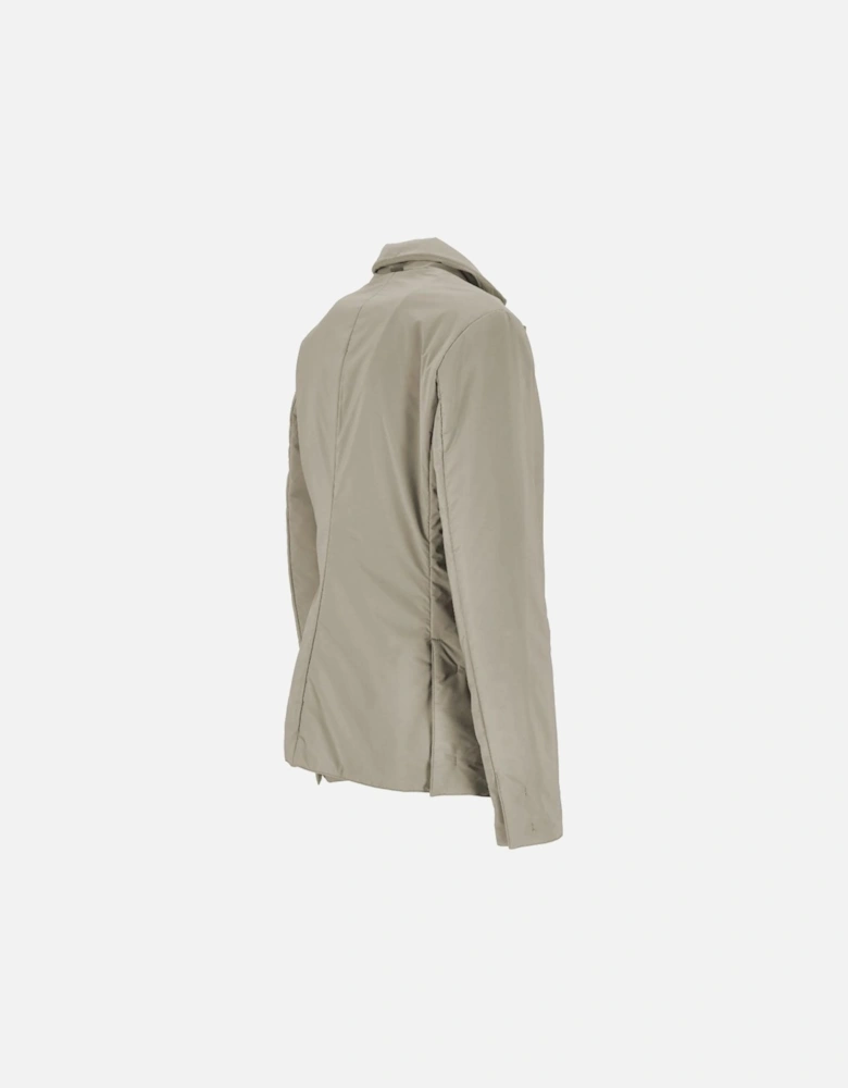 Water-Repellent Jacket with Snap Closure and Pockets Women - Beige