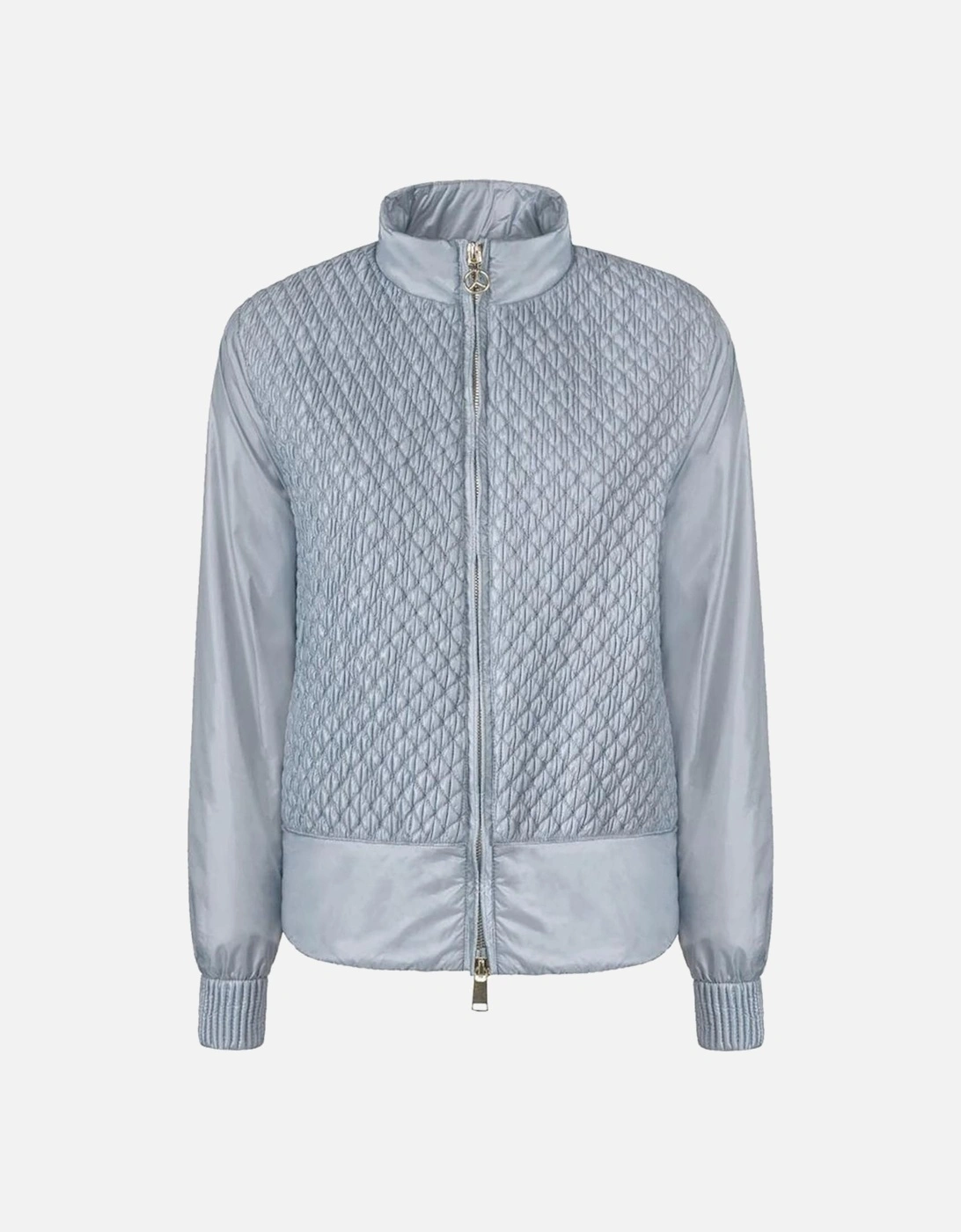Nylon Jacket with Quilted Check Pattern Women - Light Blue Jackets, 4 of 3