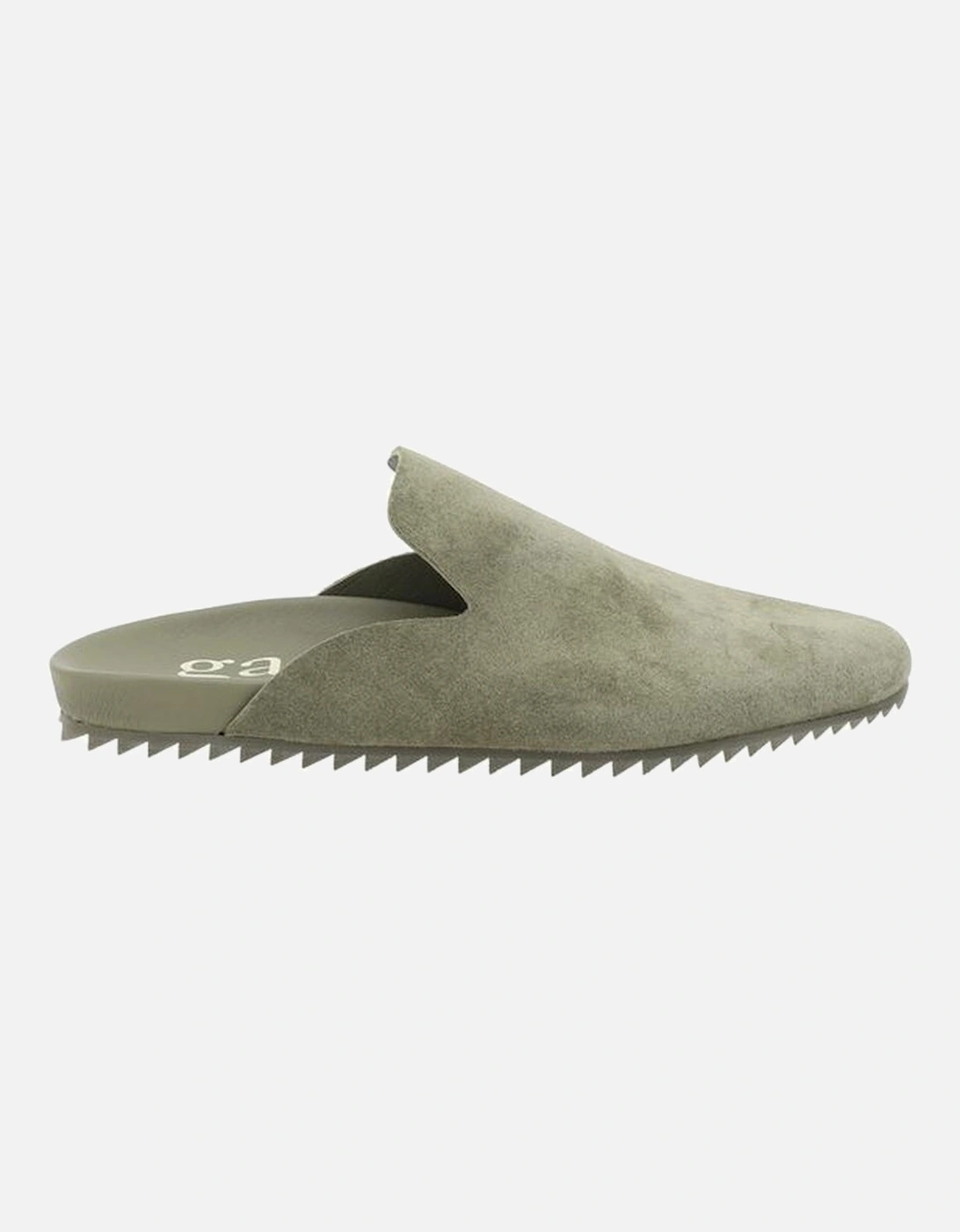 Suede Braidy Mules with Round Toe Women - Green Sandals, 5 of 4