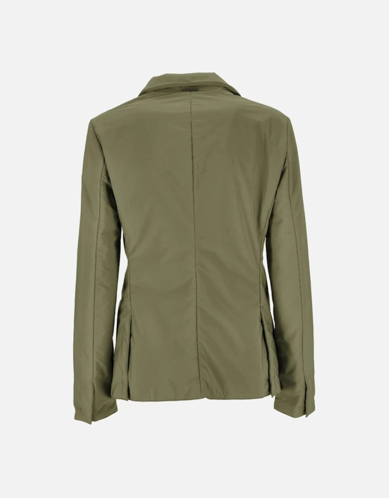 Water-Repellent Jacket with Snap Button Closure Women - Green Jackets