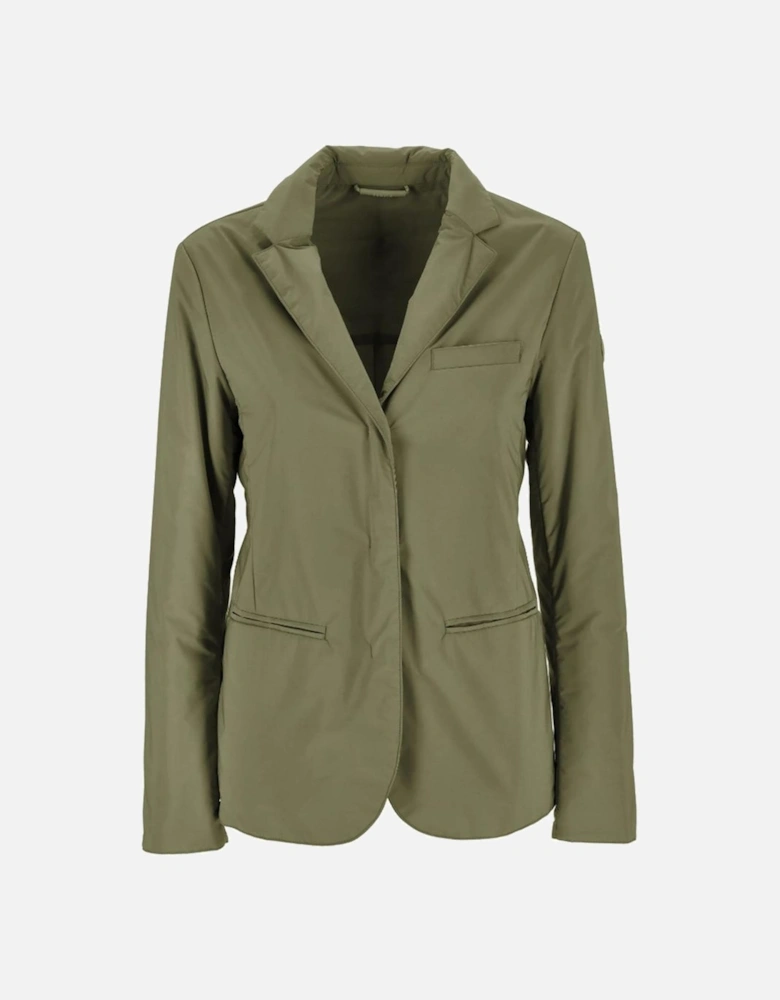 Water-Repellent Jacket with Snap Button Closure Women - Green Jackets