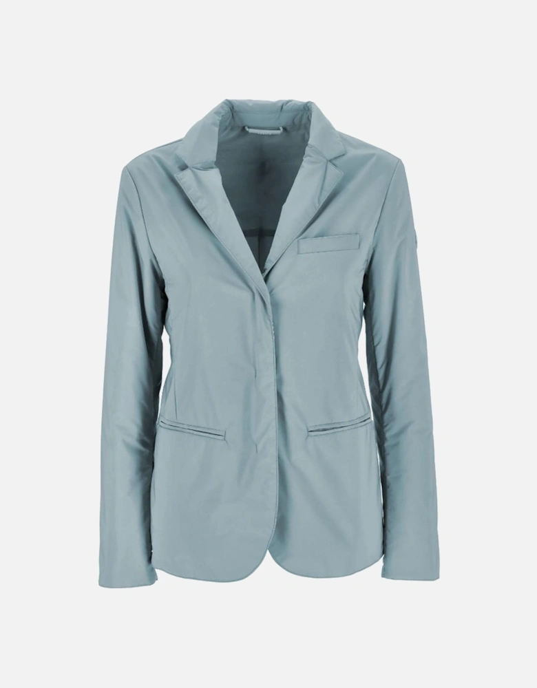 Water-Repellent Jacket with Snap Button Closure Women - Light Blue