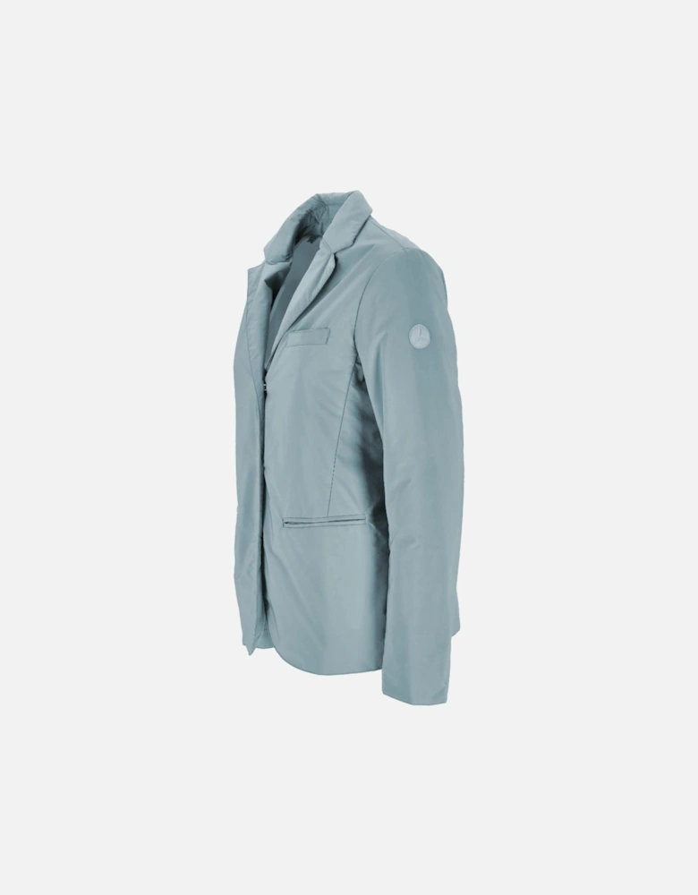 Water-Repellent Jacket with Snap Button Closure Women - Light Blue