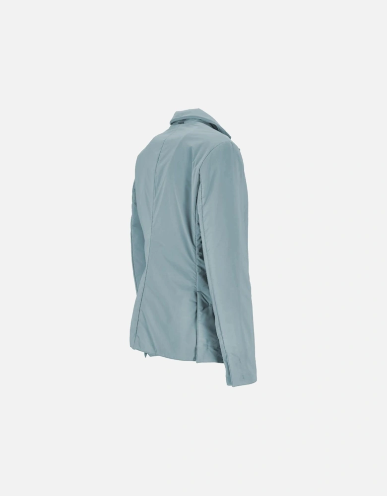 Water-Repellent Jacket with Snap Button Closure Women - Light Blue