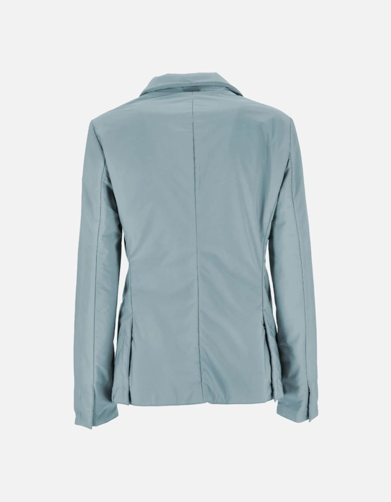 Water-Repellent Jacket with Snap Button Closure Women - Light Blue