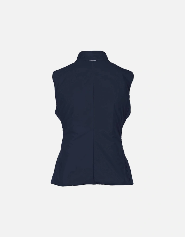 Nylon Vest with Zip Closure and Side Pockets Women - Blue
