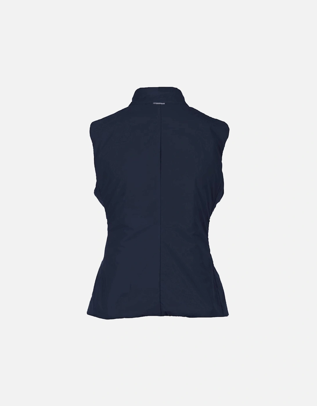 Nylon Vest with Zip Closure and Side Pockets Women - Blue