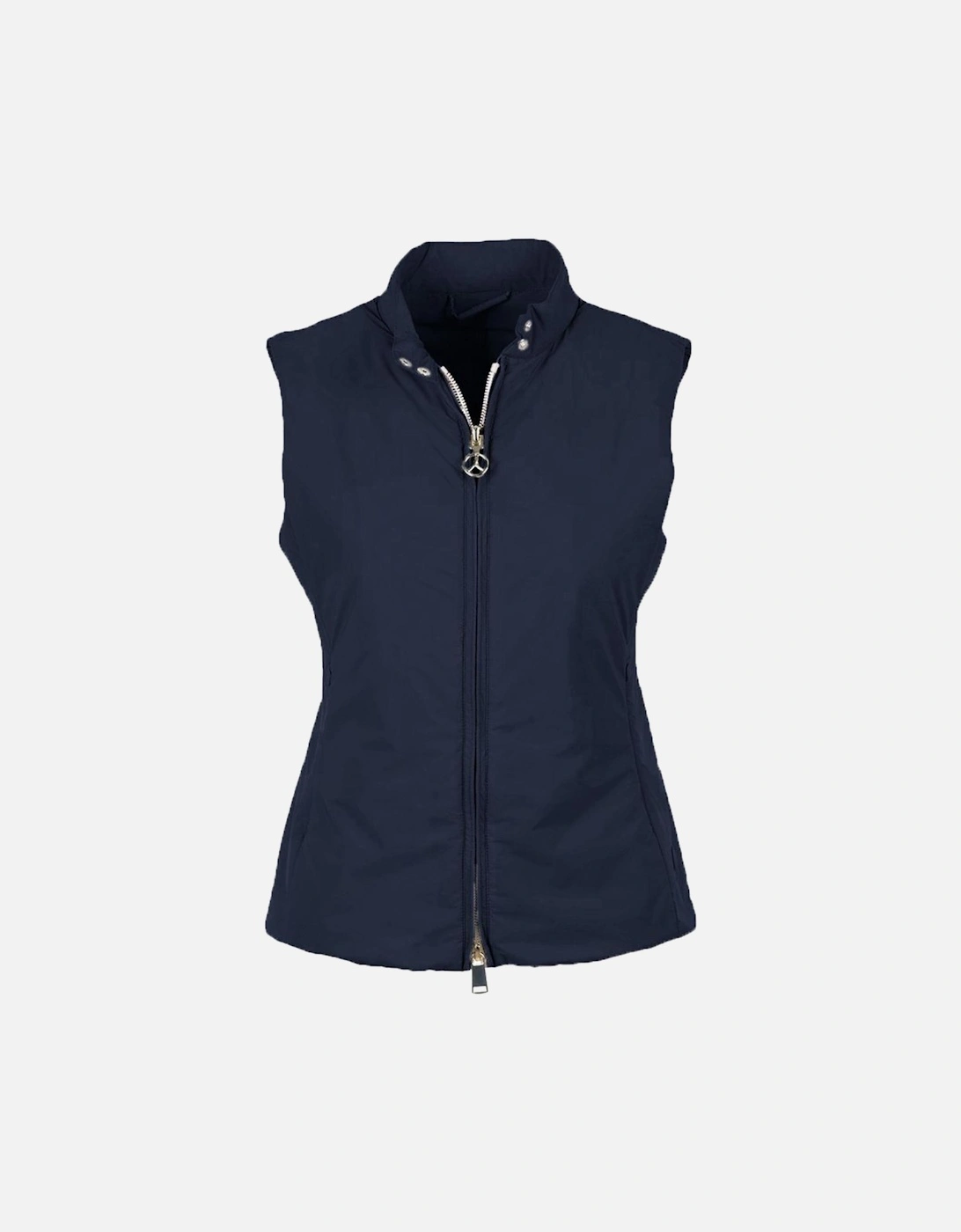 Nylon Vest with Zip Closure and Side Pockets Women - Blue, 4 of 3