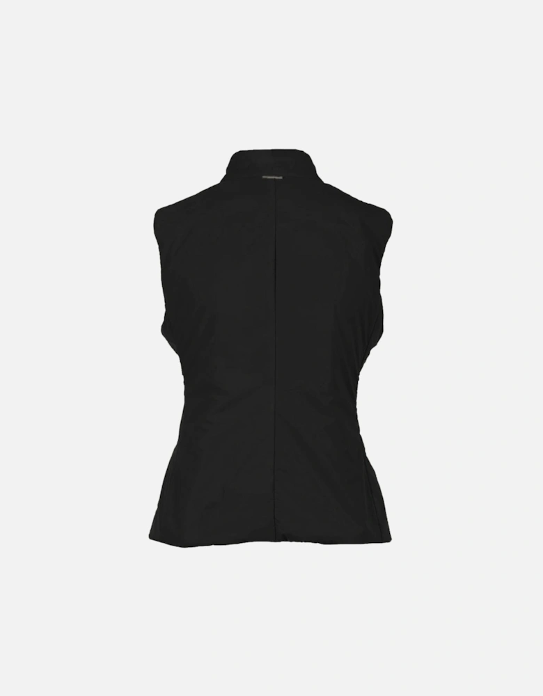 Nylon Vest with Zip Closure and Side Pockets Women - Black