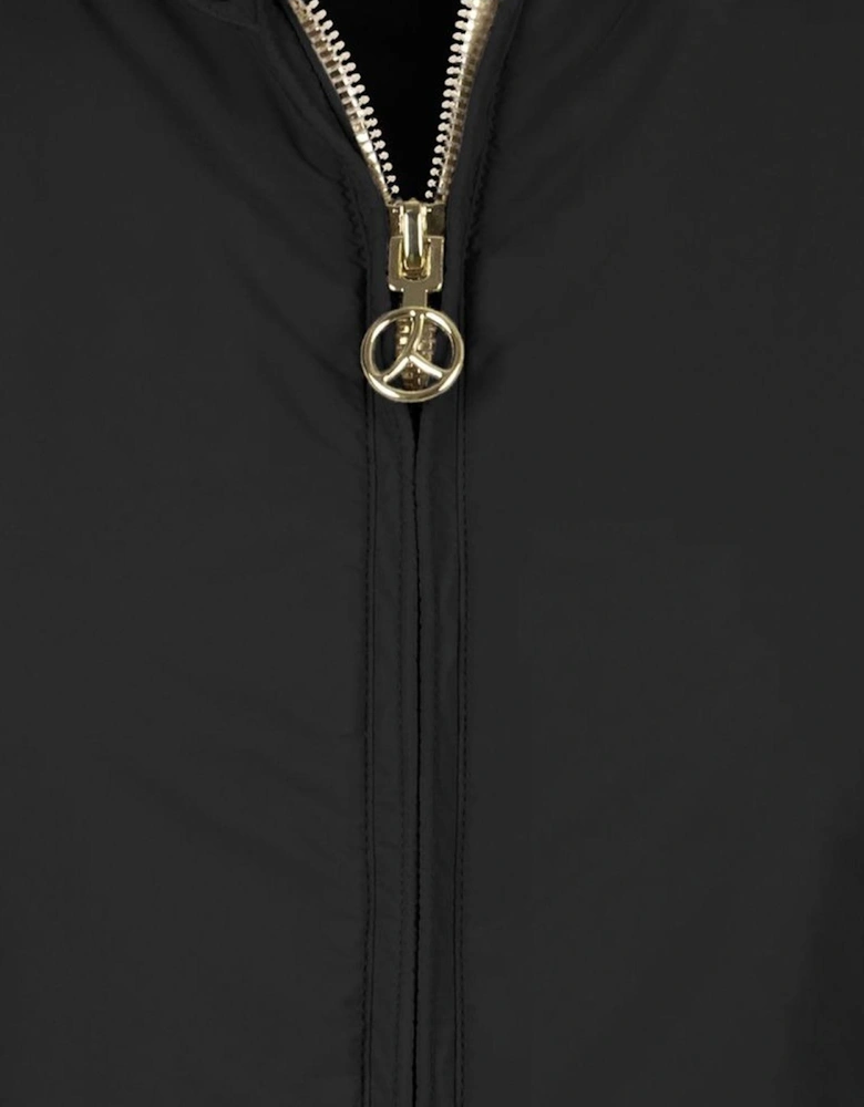 Nylon Vest with Zip Closure and Side Pockets Women - Black