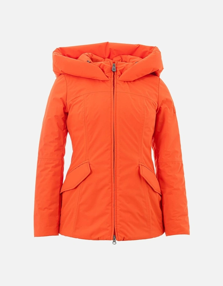 Vibrant Polyester Jacket for Versatile Style Women - Orange Jackets