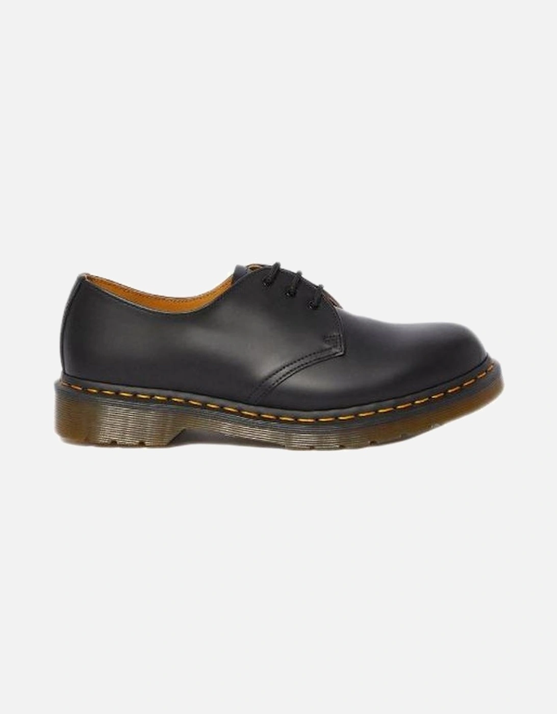 Black Leather Flat Shoe Women, 6 of 5