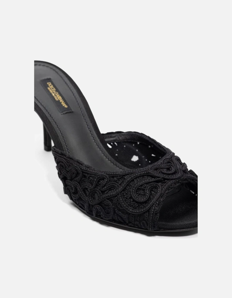 Black Cotton Sandal Women