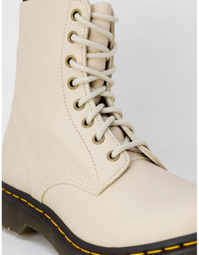 Beige Leather Boot Women