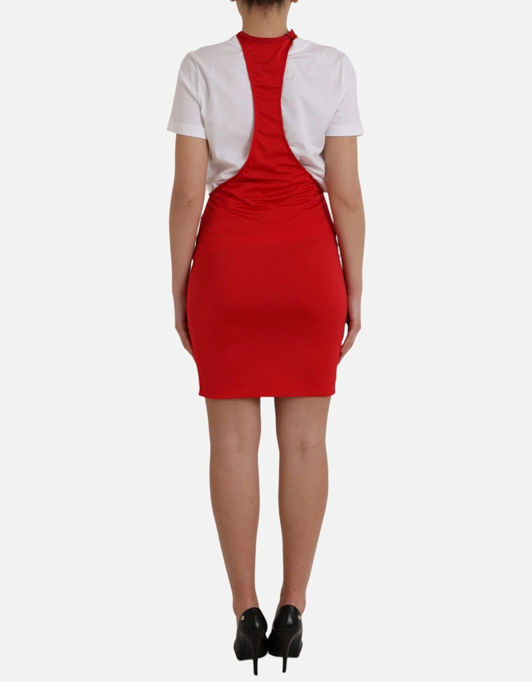 Red Bodycon Mini Dress with Logo Details Women Dresses