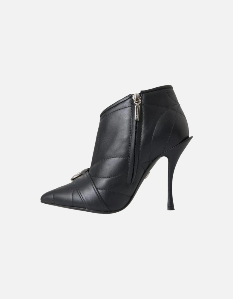 Black Leather Di Lambskin Boot Women