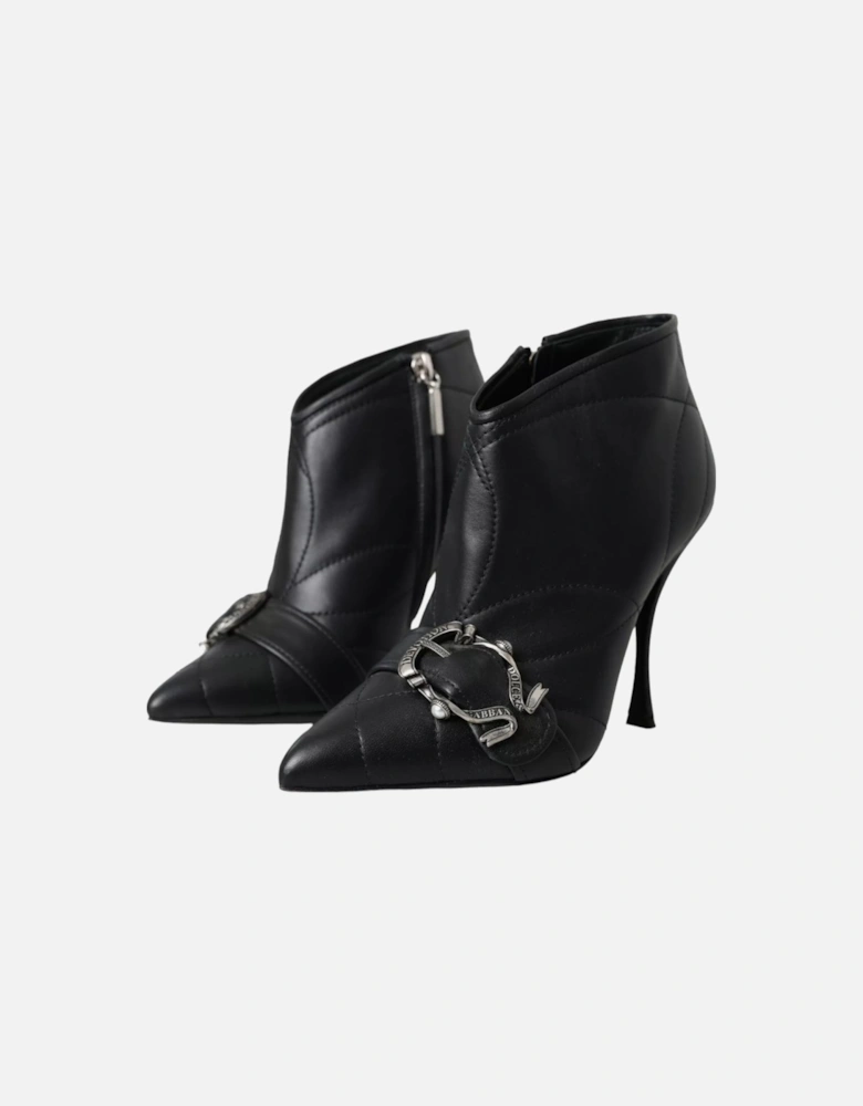 Black Leather Di Lambskin Boot Women