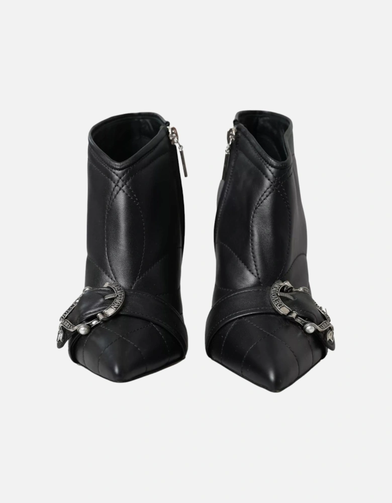 Black Leather Di Lambskin Boot Women