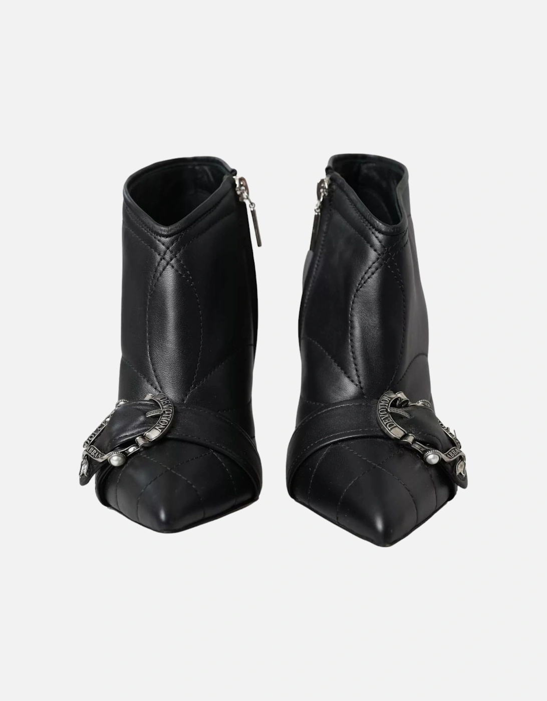 Black Leather Di Lambskin Boot Women