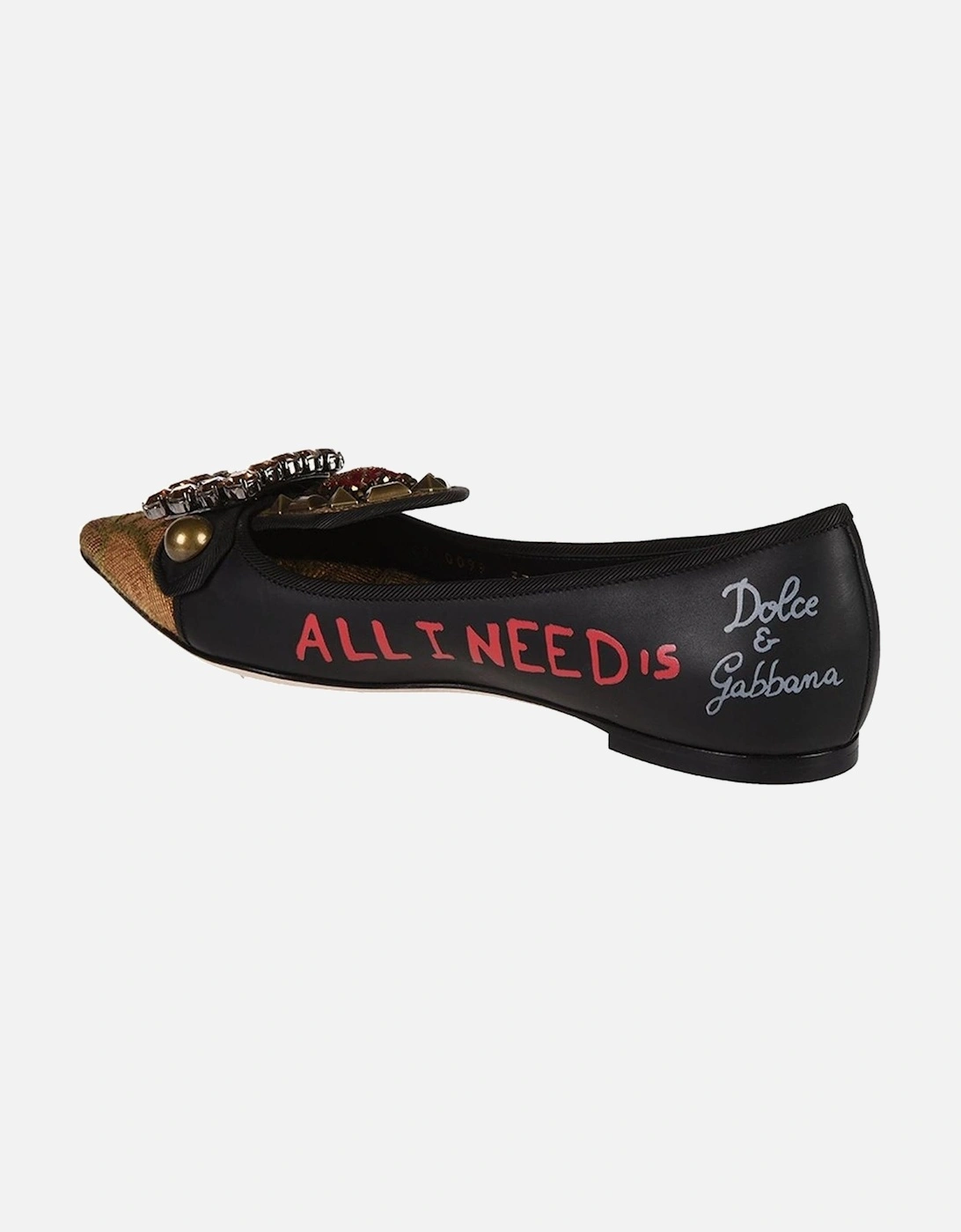 Calfskin Low Pumps with Jewel Decoration Women - Black