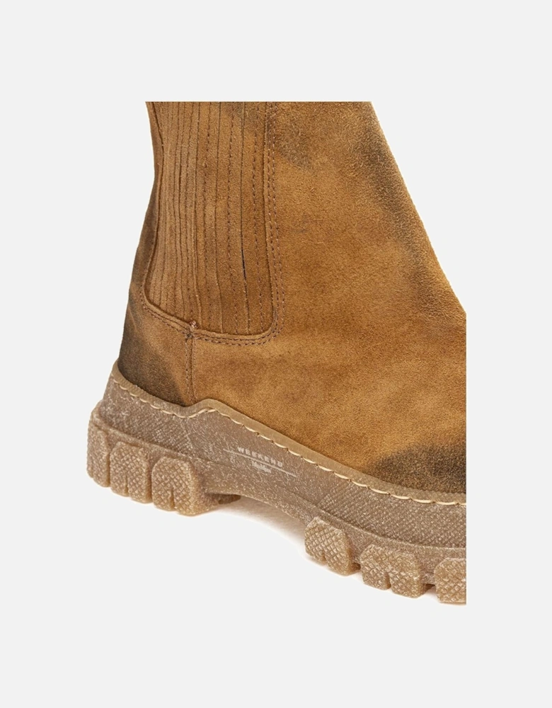 Brown Camoscio Boot Women