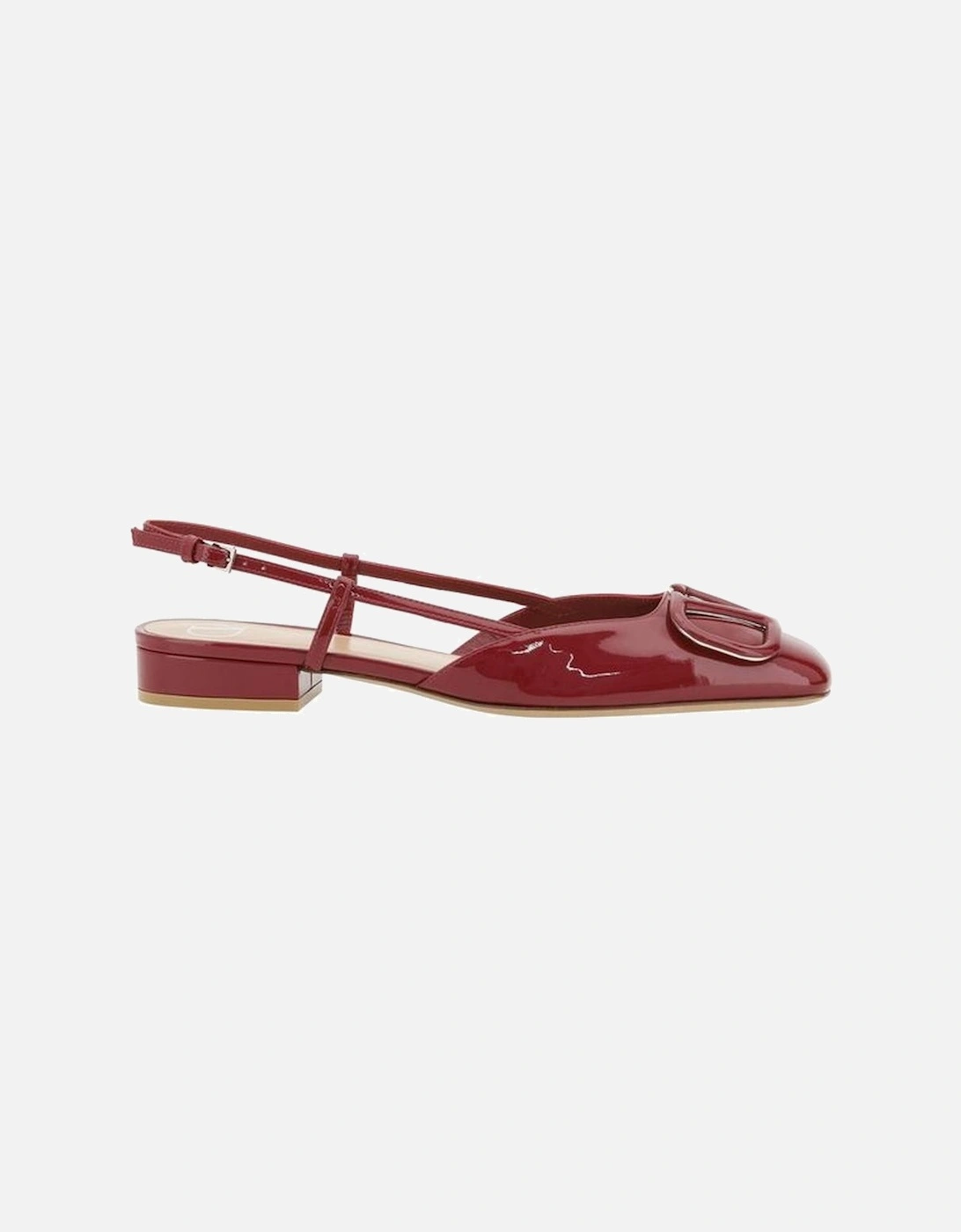 Leather VLogo Ballerinas with Square Toe Women - Red Flats, 5 of 4