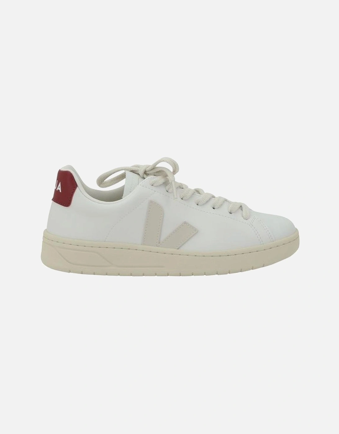 Leather Sneakers with Lace-Up Closure and Rubber Sole Women - White, 5 of 4